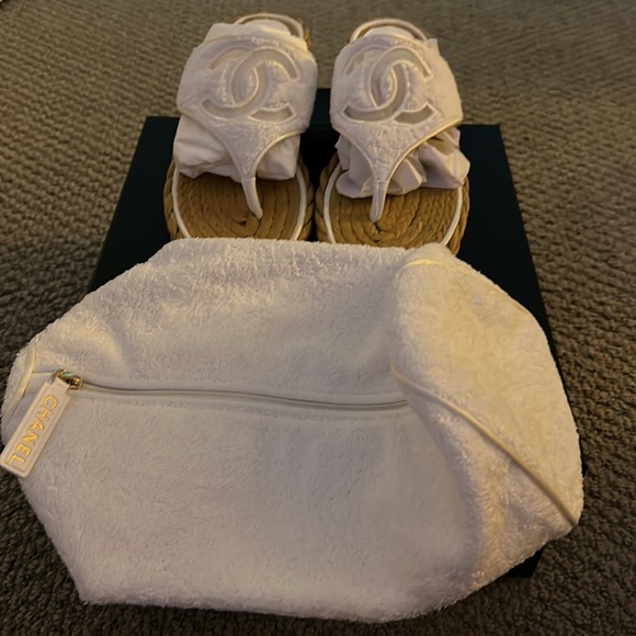 Chanel Terry Cloth Sandals - Picture 5 of 6